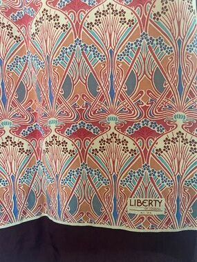 Vintage Liberty of London Ianthe print silk rectangular scarf